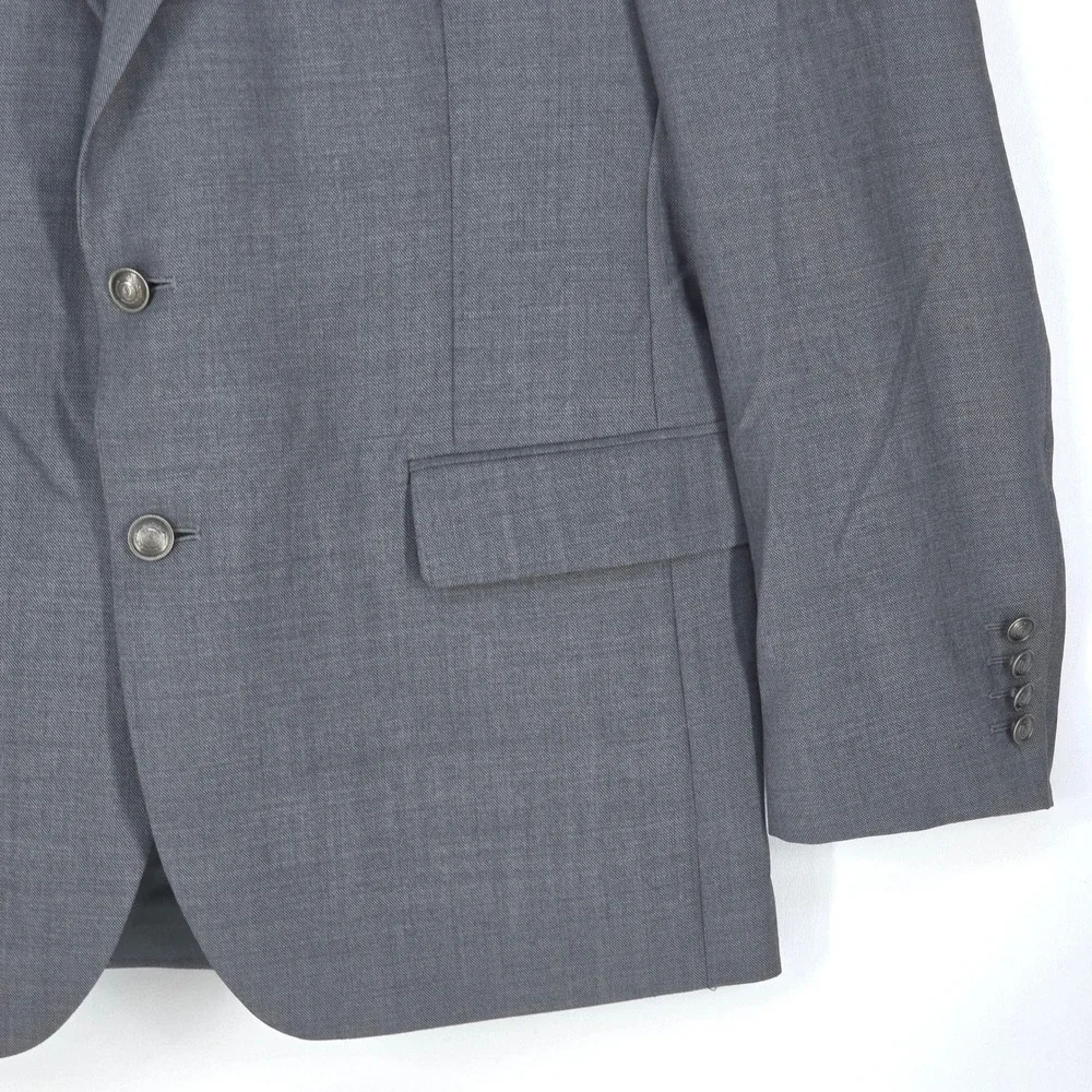 Stafford Mens 42R 100%‎ Wool Gray Crosshatch Sport Coat Blazer Jacket Corpcore